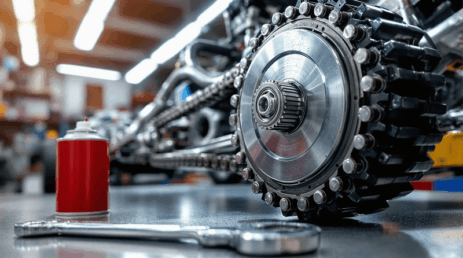 Go kart chain and sprocket maintenance with professional tools