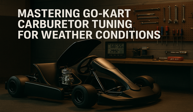 Illustration of a modern, aerodynamic go-kart designed for high performance in various weather conditions